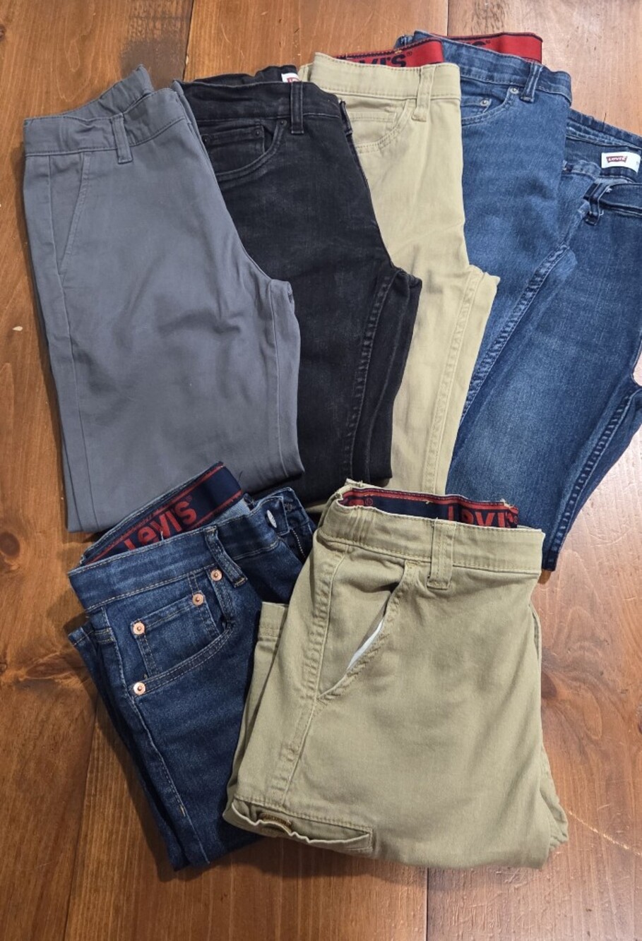 Mixed Boy's Pants Bundle - Navy, Black, Khaki, Gray
